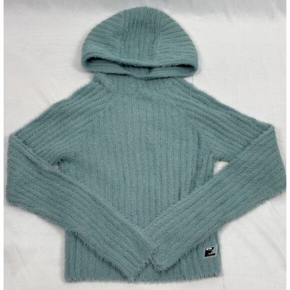 iets frans… Eyelash Hoodie Sweatshirt Aqua Size S NEW Streetwear Athleisure Y2K - Picture 1 of 7